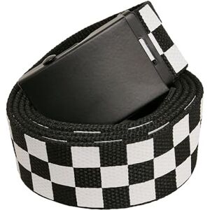 Urban Classics Unisex_Adult Adjustable Checker Belt, Black/White, One Size Urban Classics Unisex_Adult Adjustable Checker Belt, Black/White, One Size