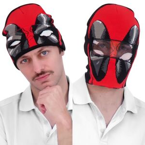 Concept One Marvel Deadpool Roll Down Cuff Beanie Hat, Red/Black, One Size, Red/Black, One Size Concept One Marvel Deadpool Roll Down Cuff Beanie Hat, Red/Black, One Size, Red/Black, One Size