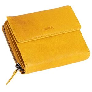MIKA 42172 Women's Wallet in Portrait Format 9 Card Slots 5 Slip Compartments Note Compartment and 2 Coin Compartments Yellow Approx. 13 x 10 x 2.5 cm MIKA 42172 Women's Wallet in Portrait Format 9 Card Slots 5 Slip Compartments Note Compartment and 2 Coin Compartments Yellow Approx. 13 x 10 x 2.5 cm