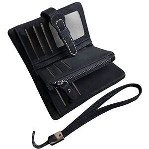 AOXONEL Women's Small Bifold Leather Wallet RFID Blocking Ladies Wristlet with Card Holder id Window Coin Purse (Black3) AOXONEL Women's Small Bifold Leather Wallet RFID Blocking Ladies Wristlet with Card Holder id Window Coin Purse (Black3)