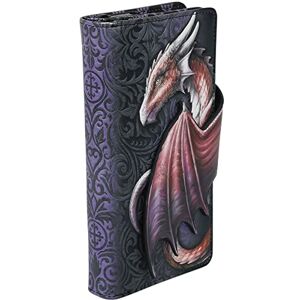 Nemesis Now Take Flight Embossed Purse Spacious Gold Dragon Wallet, 18.5cm, PU Leather, Purple/Black, Intricate Baroque Designs, Wing Opening Purse, Multiple Card Slots & Zipped Coin Compartment Nemesis Now Take Flight Embossed Purse Spacious Gold Dragon Wallet, 18.5cm, PU Leather, Purple/Black, Intricate Baroque Designs, Wing Opening Purse, Multiple Card Slots & Zipped Coin Compartment