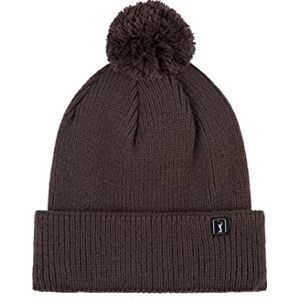 PGA TOUR Men's Beanie Pom, Fleece Lined, Warm Winter Knitted Bobble Hat Women, Asphalt, One Size PGA TOUR Men's Beanie Pom, Fleece Lined, Warm Winter Knitted Bobble Hat Women, Asphalt, One Size