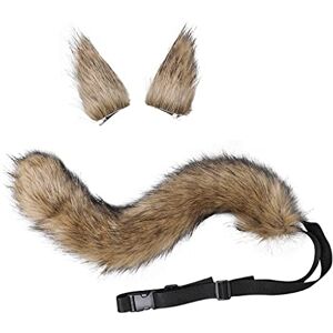 LIGSLN 3 Pieces Wolf Cosplay Set Foxes Ears Hair Clips Barrettes Headdress Plush Tail for Halloween Hair Styling Hair Pins LIGSLN 3 Pieces Wolf Cosplay Set Foxes Ears Hair Clips Barrettes Headdress Plush Tail for Halloween Hair Styling Hair Pins