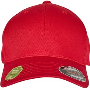 Flexfit Unisex-Adult Organic Cotton Baseball Cap, red, S/M Flexfit Unisex-Adult Organic Cotton Baseball Cap, red, S/M