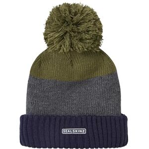 SEALSKINZ Flitcham Unisex Waterproof Fleece Lined Cold Weather Striped Bobble Hat Beanie for Everyday & Outdoor Activities Three-Layer Insulation Technology Microfleece Lining Olive SEALSKINZ Flitcham Unisex Waterproof Fleece Lined Cold Weather Striped Bobble Hat Beanie for Everyday & Outdoor Activities Three-Layer Insulation Technology Microfleece Lining Olive