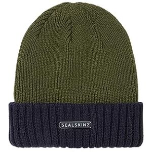 SEALSKINZ Bacton Unisex Waterproof Cold Weather Roll Cuff Beanie Hat Everyday Use & Outdoor Activity Three-Layer Insulation Technology Microfleece Lining Olive SEALSKINZ Bacton Unisex Waterproof Cold Weather Roll Cuff Beanie Hat Everyday Use & Outdoor Activity Three-Layer Insulation Technology Microfleece Lining Olive