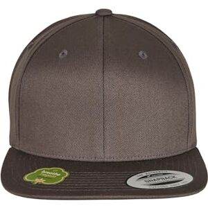 Flexfit Unisex Organic Cotton Snapback Baseball Cap, dark grey, One Size UK Flexfit Unisex Organic Cotton Snapback Baseball Cap, dark grey, One Size UK