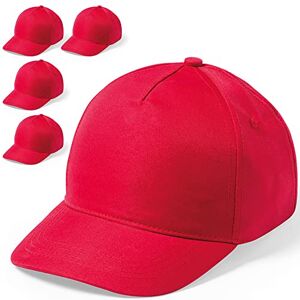 eBuyGB Unisex Kid's Adjustable Plain Hat Baseball Cap, Red, (Pack of 5) eBuyGB Unisex Kid's Adjustable Plain Hat Baseball Cap, Red, (Pack of 5)