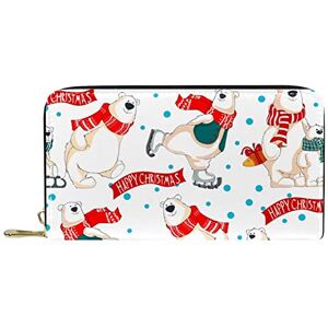 Chenezl Classic Long Leather Wallet Christmas Polar Bears Clutch Travel Coin Purse Card Package Fashion Money Bag for Women Men Chenezl Classic Long Leather Wallet Christmas Polar Bears Clutch Travel Coin Purse Card Package Fashion Money Bag for Women Men
