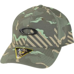 Oakley Mens Tincan Cap Hat, Black/Carbon Fiber, Green Stripe/Grip Camo, S Oakley Mens Tincan Cap Hat, Black/Carbon Fiber, Green Stripe/Grip Camo, S