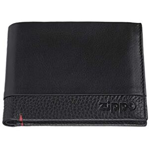 Zippo Tri-Fold Wallet Made of High Quality Nappa Leather Ideal for Credit Cards Landscape Format RFID Protection Unisex Black Model 12x9x2 cm Zippo Tri-Fold Wallet Made of High Quality Nappa Leather Ideal for Credit Cards Landscape Format RFID Protection Unisex Black Model 12x9x2 cm