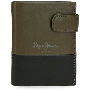 Pepe Jeans Dual Vertical Wallet with Click-Closure Green 8.5 x 10.5 x 1 cm Leather, Green, One Size, Vertical Wallet with Click Closure Pepe Jeans Dual Vertical Wallet with Click-Closure Green 8.5 x 10.5 x 1 cm Leather, Green, One Size, Vertical Wallet with Click Closure