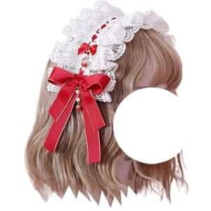 TO KU TOO YUO Lace Bow Headband Ribbon Bow Headwear Strawberries Hairband Lolita Party Cosplay Hair Accessories for Women (Red) TO KU TOO YUO Lace Bow Headband Ribbon Bow Headwear Strawberries Hairband Lolita Party Cosplay Hair Accessories for Women (Red)