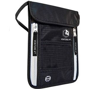 VENTURE 4TH Venture4th Passport Holder Neck Pouch with RFID Blocking The # 1 Travel Wallet (Black) VENTURE 4TH Venture4th Passport Holder Neck Pouch with RFID Blocking The # 1 Travel Wallet (Black)