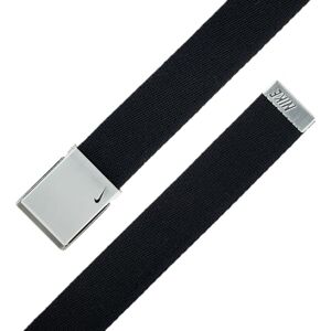 Nike Men's Swoosh Web Belt, Black, One Size Nike Men's Swoosh Web Belt, Black, One Size