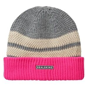 SEALSKINZ Waterproof Bittering Cold Weather Textured Roll Cuff Beanie Pink SEALSKINZ Waterproof Bittering Cold Weather Textured Roll Cuff Beanie Pink