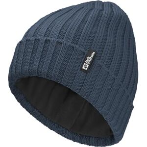 Jack Wolfskin Rib Knit Beanie Hat, Midnight Sky, Standard Size Jack Wolfskin Rib Knit Beanie Hat, Midnight Sky, Standard Size
