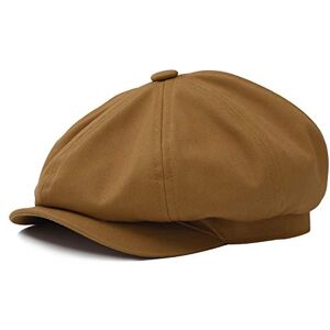 BOTVELA Men's 8 Piece Newsboy Flat Cap 100% Cotton Gatsby Ivy Golf Cabbie Hat, Brown, 7.125 BOTVELA Men's 8 Piece Newsboy Flat Cap 100% Cotton Gatsby Ivy Golf Cabbie Hat, Brown, 7.125