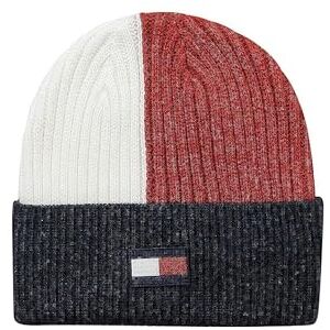 Tommy Hilfiger Men's Men's Striped Ribbed Beanie Hat, White Flag, One Size UK Tommy Hilfiger Men's Men's Striped Ribbed Beanie Hat, White Flag, One Size UK