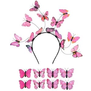 SELiLe 3D Butterfly Headband For Women Butterfly Costume Headband Spring Hairband Girl Party Headwear Roleplay Hair Accessories Fancy Dress Costume Hairband SELiLe 3D Butterfly Headband For Women Butterfly Costume Headband Spring Hairband Girl Party Headwear Roleplay Hair Accessories Fancy Dress Costume Hairband