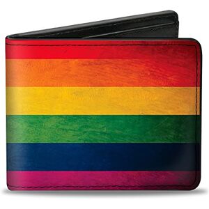Buckle-Down Bi-Fold Wallet Pu Bifold Wallet Flag Pride Distressed Rainbow mens Buckle-Down Bi-Fold Wallet Pu Bifold Wallet Flag Pride Distressed Rainbow mens