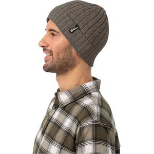 Jack Wolfskin Rib Knit Beanie Hat, Cold Coffee, Standard Size Jack Wolfskin Rib Knit Beanie Hat, Cold Coffee, Standard Size