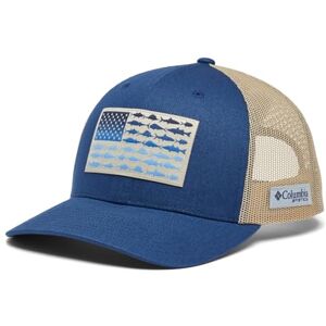 Columbia Unisex's PFG Fish Flag Mesh Snap Back Cap, Carbon/Ancient Fossil, One Size Columbia Unisex's PFG Fish Flag Mesh Snap Back Cap, Carbon/Ancient Fossil, One Size