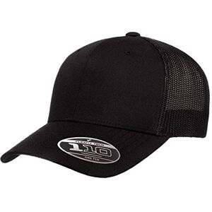 Flexfit Men's 110 Recycled Trucker Mesh Cap, Black, One Size Flexfit Men's 110 Recycled Trucker Mesh Cap, Black, One Size