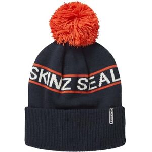 SEALSKINZ Heacham Waterproof Cold Weather Icon Bobble Hat Navy Orange SEALSKINZ Heacham Waterproof Cold Weather Icon Bobble Hat Navy Orange