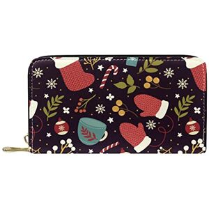 Chenezl Classic Long Leather Wallet Warm Christmas Clutch Travel Coin Purse Card Package Fashion Money Bag for Women Men Chenezl Classic Long Leather Wallet Warm Christmas Clutch Travel Coin Purse Card Package Fashion Money Bag for Women Men