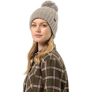 Jack Wolfskin Women's Highloft Knit Beanie W Hat, Dusty Grey, M Jack Wolfskin Women's Highloft Knit Beanie W Hat, Dusty Grey, M