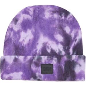Urban Classics Tie Dye Beanie Hat, Ultraviolet/Darkgrey, One Size Urban Classics Tie Dye Beanie Hat, Ultraviolet/Darkgrey, One Size