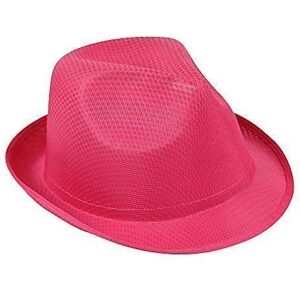 eBuyGB Pack of 10 Unisex Fedora Gangster Panama Trilby Hat Ideal for Fancy Dress or Sun Hat Pink eBuyGB Pack of 10 Unisex Fedora Gangster Panama Trilby Hat Ideal for Fancy Dress or Sun Hat Pink