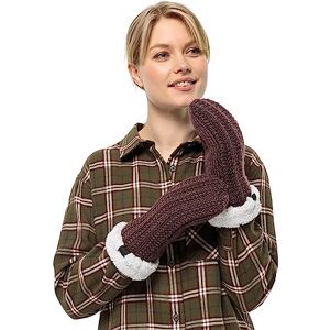 Jack Wolfskin Women's Highloft Knit Mitten W Glove, Boysenberry, S Jack Wolfskin Women's Highloft Knit Mitten W Glove, Boysenberry, S