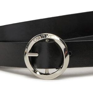 Calvin Klein Women's Round Buckle Leather Belt, Black (Ck Black), 35,4 inches Calvin Klein Women's Round Buckle Leather Belt, Black (Ck Black), 35,4 inches