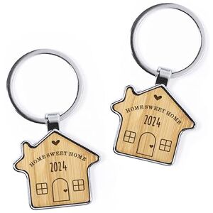 eBuyGB Set of 2 Home Sweet Home House Keyring, Couples House Warming Key Chain, Moving House Gift, New Home Keyrings, His & Hers Homeowner eBuyGB Set of 2 Home Sweet Home House Keyring, Couples House Warming Key Chain, Moving House Gift, New Home Keyrings, His & Hers Homeowner