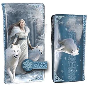 Nemesis Now Winter Guardians Anne Stokes Embossed Purse 18.5cm Blue, PU Nemesis Now Winter Guardians Anne Stokes Embossed Purse 18.5cm Blue, PU