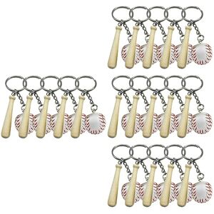 BESPORTBLE 20 Pcs Key Chain Baseball Gifts Baseball Glove Keychains Baseball Keyring Baseball Accessories Decked Accessories Baseball Party Favors Key Ring Wallet Sports Ball White Miss Stick