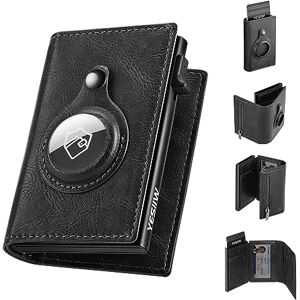 YESIIW Airtag Wallet Magnetic Closure Leather Card Holder Men RFID Blocking Pop Up Wallet Metal Card Wallet ID Window & Coin Pocket Slim Wallet Contactless Card Protector(Airtag not Included) Black YESIIW Airtag Wallet Magnetic Closure Leather Card Holder Men RFID Blocking Pop Up Wallet Metal Card Wallet ID Window & Coin Pocket Slim Wallet Contactless Card Protector(Airtag not Included) Black