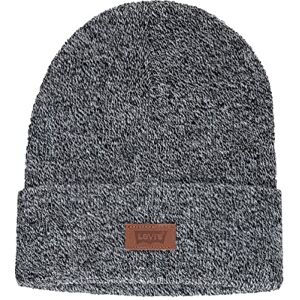 Levi's Unisex's All Season Comfy Leather Logo Patch Cuffed Hero Beanie Hat, Marled Grey, One Size Levi's Unisex's All Season Comfy Leather Logo Patch Cuffed Hero Beanie Hat, Marled Grey, One Size