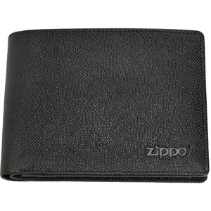 Zippo Purse/Wallet for Women and Men, Saffiano Leather, Black, with RFID Protection, Con Compartment, Ideal for Cards and Notes Zippo Purse/Wallet for Women and Men, Saffiano Leather, Black, with RFID Protection, Con Compartment, Ideal for Cards and Notes