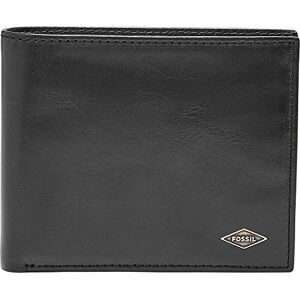 Fossil Men's Ryan Leather RFID Blocking Large Coin Pocket Bifold Wallet - Black Fossil Men's Ryan Leather RFID Blocking Large Coin Pocket Bifold Wallet - Black
