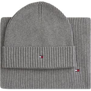 Tommy Hilfiger Men’s Flag Hat and Scarf Gift Set, Grey (Mid Grey Heather), One Size Tommy Hilfiger Men’s Flag Hat and Scarf Gift Set, Grey (Mid Grey Heather), One Size