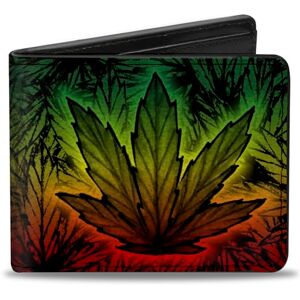 Buckle-Down Men's Bifold Weed Travel Accessory bi-fold Wallet, Multicoloured, 4.0" x 3.5 Buckle-Down Men's Bifold Weed Travel Accessory bi-fold Wallet, Multicoloured, 4.0" x 3.5