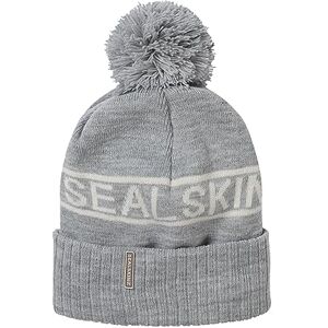 SEALSKINZ Heacham Waterproof Cold Weather Icon Unisex Bobble Beanie Hat Winter Sports Accessories Fleece Lined Essential for Skiing Grey SEALSKINZ Heacham Waterproof Cold Weather Icon Unisex Bobble Beanie Hat Winter Sports Accessories Fleece Lined Essential for Skiing Grey