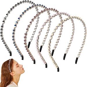 N\A Women's Fashion Headbands, Colourful Crystal Rhinestone Glitter Headband, Rhinestone Hair Band, Crystal Hair Clips, Non-Slip Bangs Hairstyle Hairpin Headband N\A Women's Fashion Headbands, Colourful Crystal Rhinestone Glitter Headband, Rhinestone Hair Band, Crystal Hair Clips, Non-Slip Bangs Hairstyle Hairpin Headband