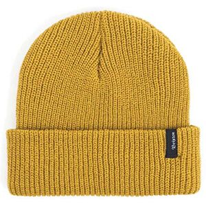 BRIXTON Men's Heist Beanie Hat Skull Cap, Mustard, One Size BRIXTON Men's Heist Beanie Hat Skull Cap, Mustard, One Size