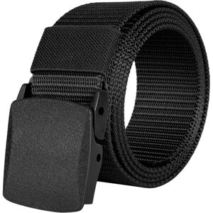 flintronic Plastic Nylon Canvas Belt for Men, Military Tactical Belts, Adjustable Nylon Fabric Belt, Quick Release Metal Free Canvas Plastic Buckle Belt, Lightweight Breathable, 120cm