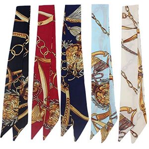 Uainhrt 5pcs Tassels and Chains Design Bag Handbag Handle Ribbon Scarf Hair Head Band Neck Scarf Neckerchief Scarf Head Wrap Fashion Gifts Uainhrt 5pcs Tassels and Chains Design Bag Handbag Handle Ribbon Scarf Hair Head Band Neck Scarf Neckerchief Scarf Head Wrap Fashion Gifts