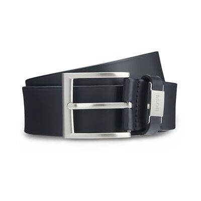 Boss Mens Connio Branded-keeper belt in Italian leather Boss Mens Connio Branded-keeper belt in Italian leather